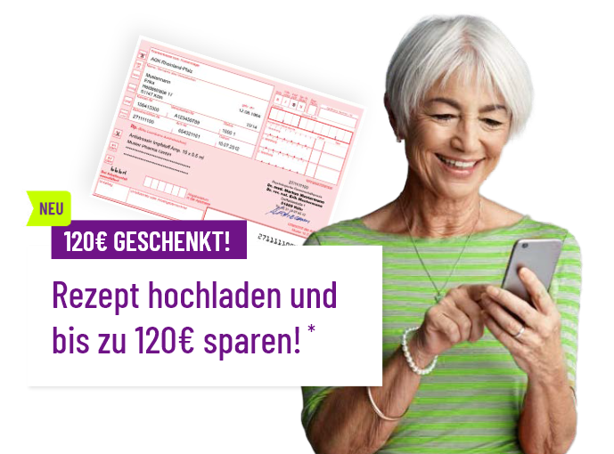 Rezept hochladen und Zuzahlung sparen